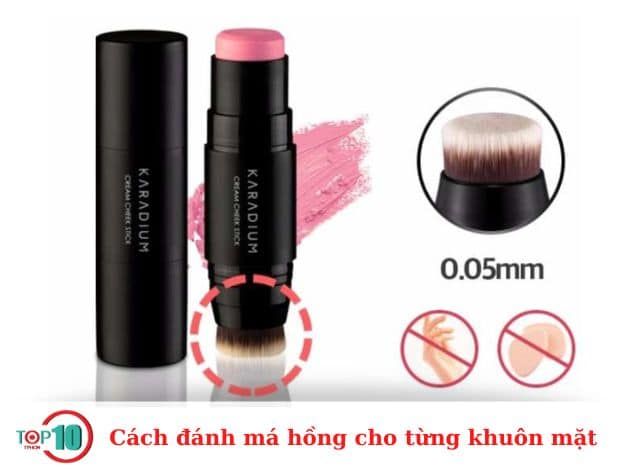 Hướng dẫn đánh phấn má hồng cho từng loại khuôn mặt