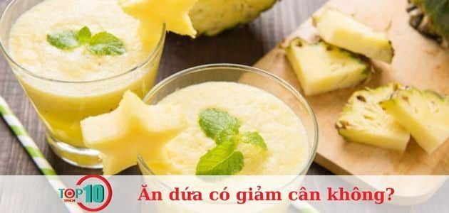 Sinh tố dứa, chuối và cà chua giảm cân