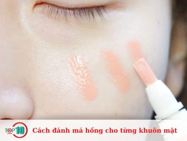 Cách áp dụng má hồng cho từng loại khuôn mặt