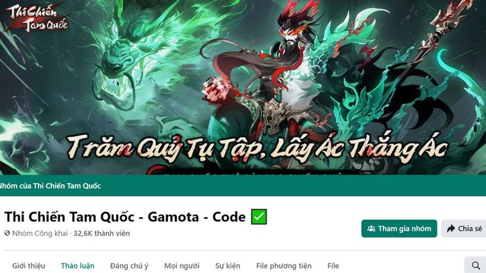 Tìm mã code Thi Chiến Tam Quốc Gamota ở đâu?