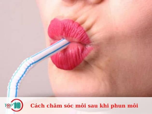 Hướng dẫn chăm sóc môi sau khi phun môi