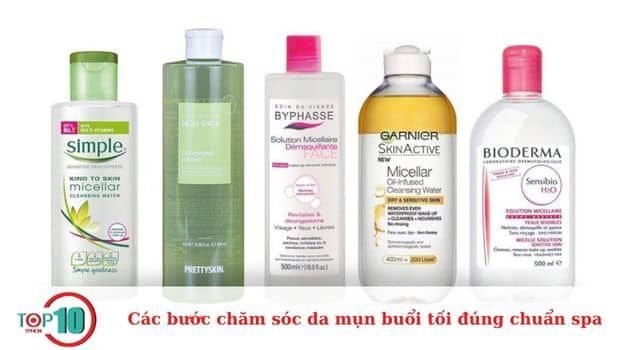 Tẩy trang bằng sản phẩm chuyên biệt cho da mụn