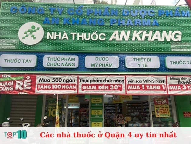 Những nhà thuốc uy tín hàng đầu tại Quận 4