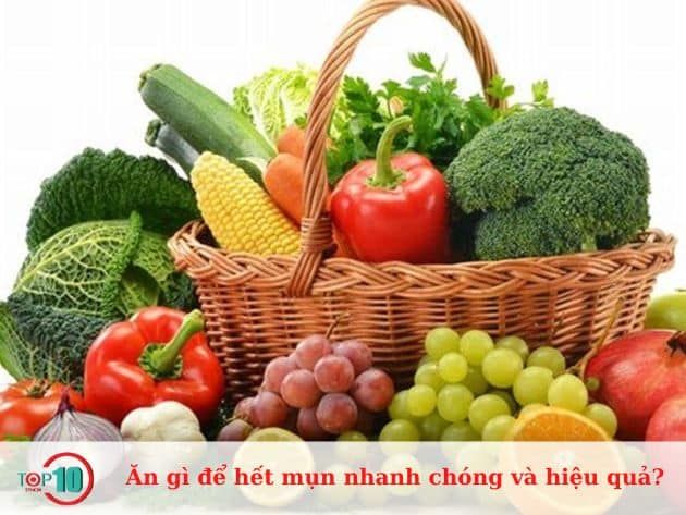 Ăn gì để loại bỏ mụn nhanh chóng và hiệu quả?