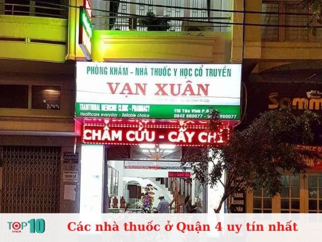 Những nhà thuốc uy tín nhất tại Quận 4