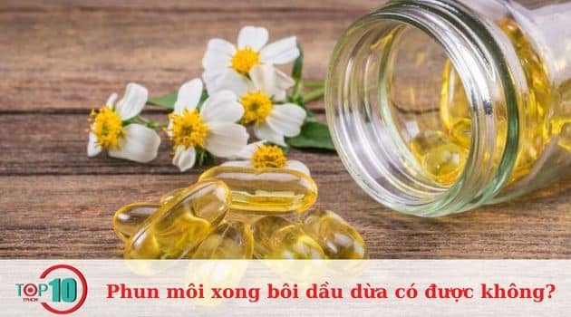 Kết hợp dầu dừa với vitamin E