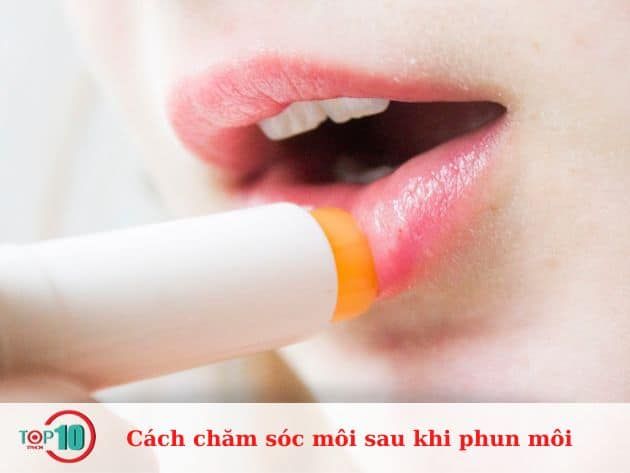 Hướng dẫn chăm sóc môi sau khi phun môi