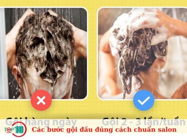 Các bước gội đầu chuẩn salon