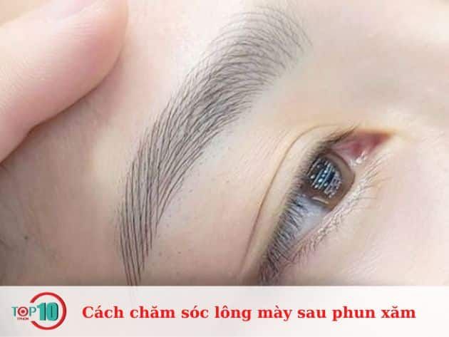 Hướng dẫn chăm sóc lông mày sau khi phun xăm