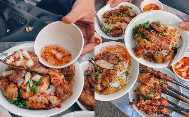 Bún thịt nướng củ kiệu