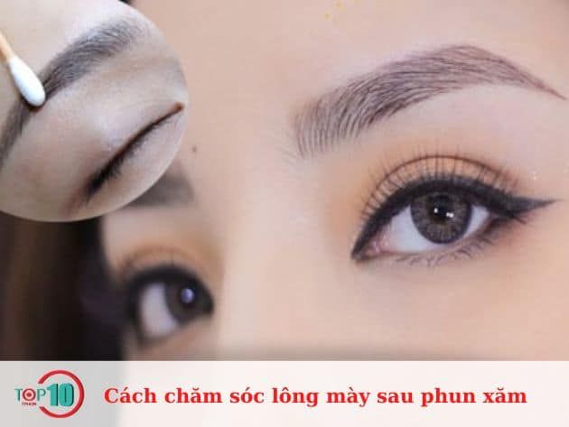 Các bước chăm sóc lông mày sau khi phun xăm