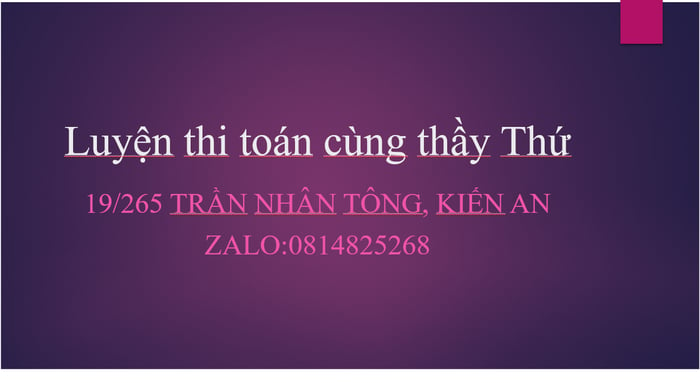 Hình ảnh lớp luyện thi Toán Thầy Thứ 2