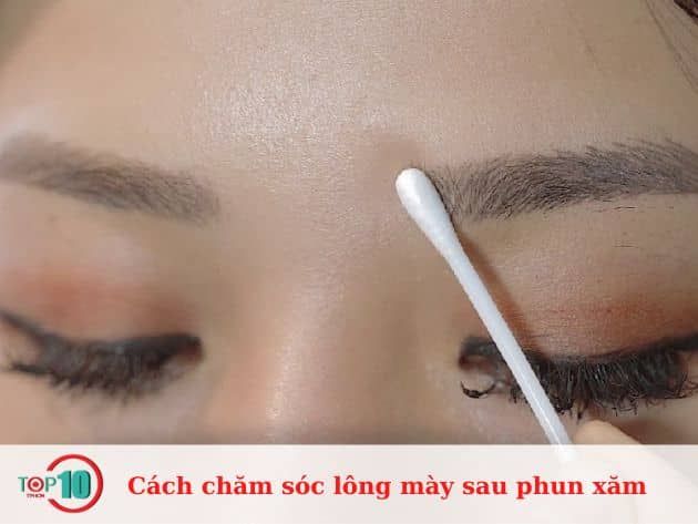 Các bước chăm sóc lông mày sau khi phun xăm