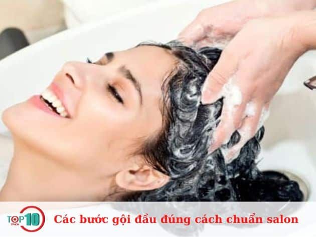 Các bước gội đầu chuẩn salon