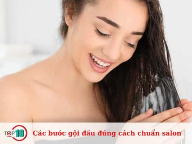 Các bước gội đầu đúng chuẩn salon