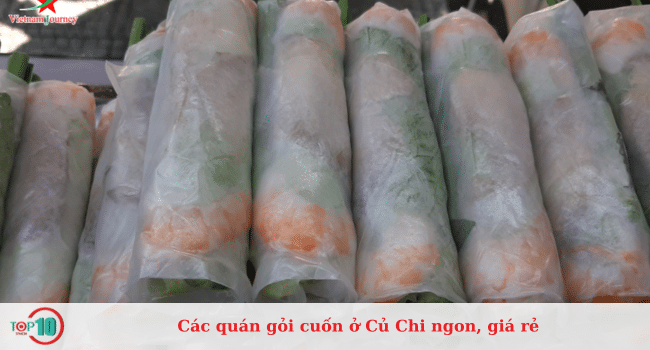 Danh sách các quán gỏi cuốn ngon và giá rẻ ở Củ Chi