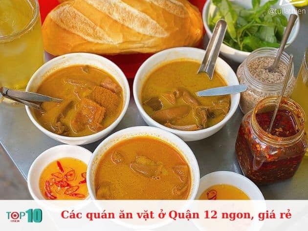 Những quán ăn vặt ngon và giá rẻ ở Quận 12