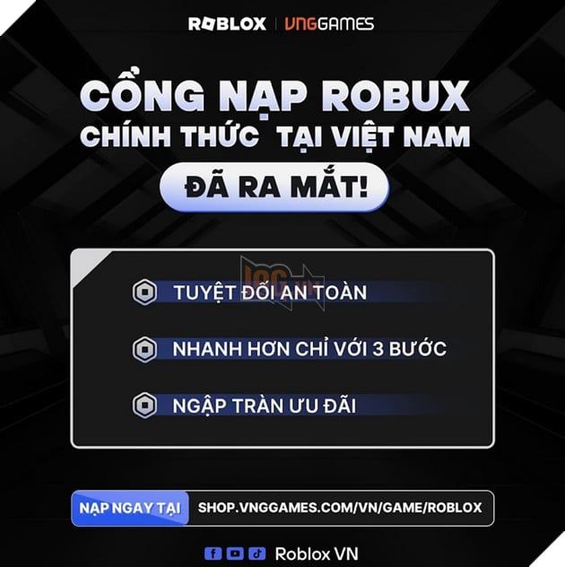 Nạp Robux an toàn và nhận ngay quà tặng hấp dẫn từ Roblox VNG