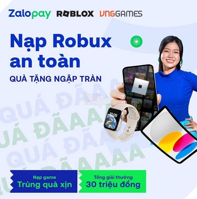 Nạp Robux an toàn và nhận quà khủng từ Roblox VNG