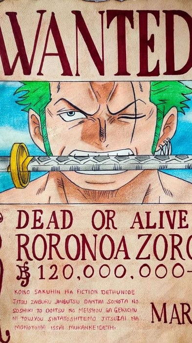 Ảnh Truy Nã Zoro 4K Ấn Tượng