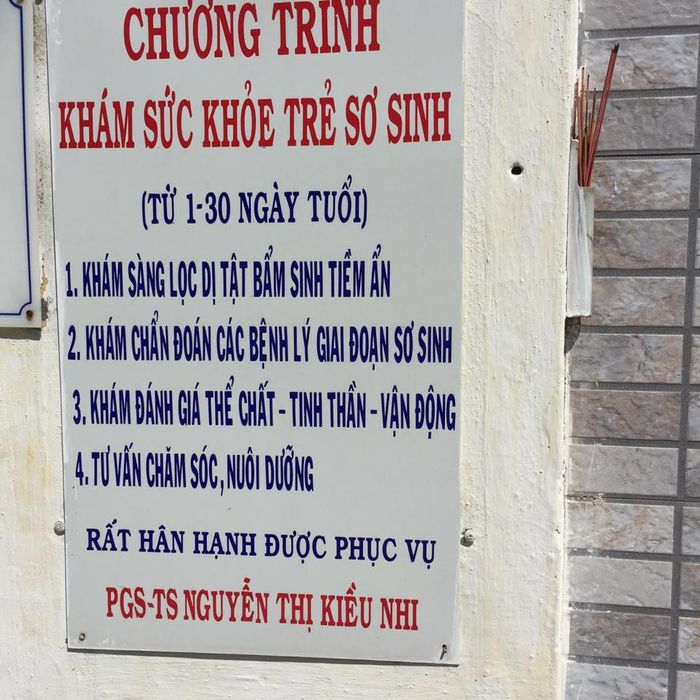 Phòng Khám Nhi Khoa, Nhi Sơ Sinh - PGS.TS.BS Nguyễn Thị Kiều Nhi (ảnh 2)