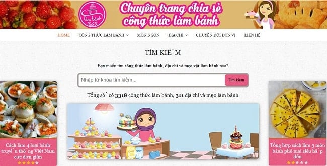 Trang web dạy nấu ăn - lambanh365