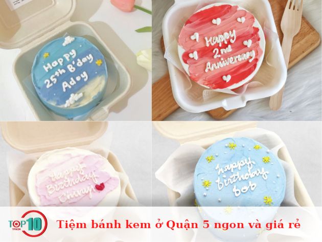 Tiệm bánh kem tại Quận 5 vừa chất lượng vừa hợp túi tiền