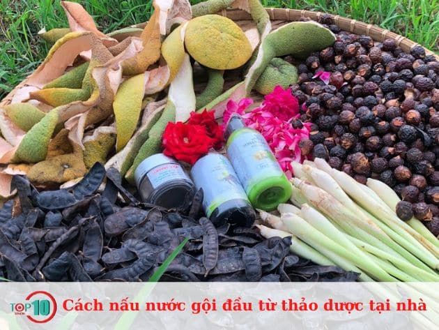 Hướng dẫn làm nước gội đầu thảo dược tại nhà