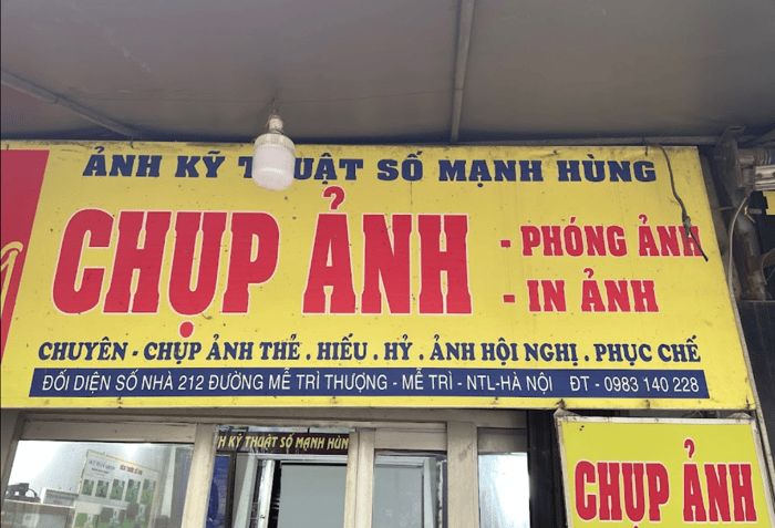 Tiệm Chụp Ảnh Thẻ Mạnh Hùng - Mẫu 2