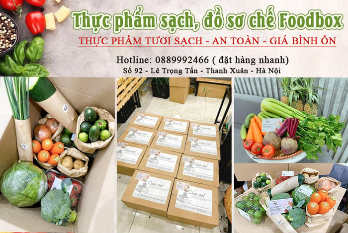 Hình ảnh thực phẩm sạch và đồ ăn chế biến sẵn FoodBox