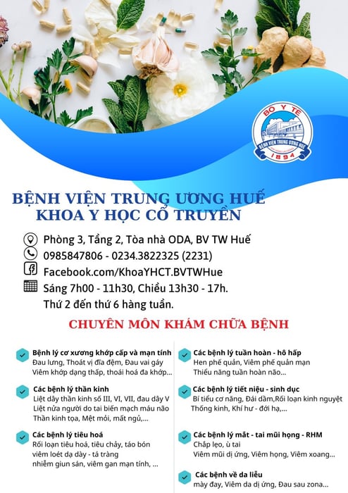 Hình ảnh Khoa Y học cổ truyền - Bệnh viện Trung ương Huế 1