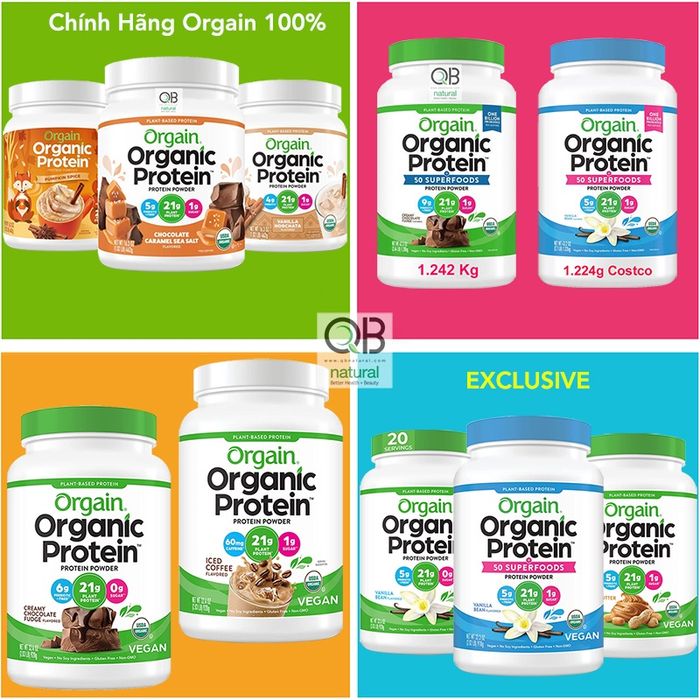 Bột Protein thực vật hữu cơ Orgain Organic Protein Plant-Based hình 1