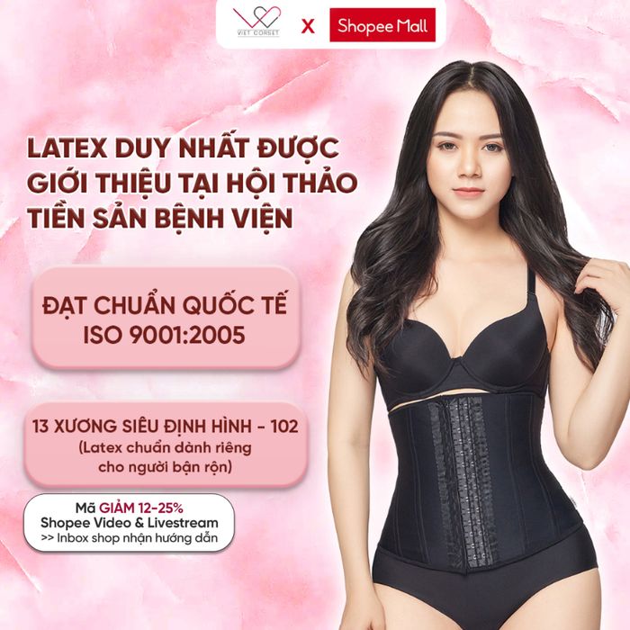 Đai nịt bụng latex Slim 102 của Viet Corset - Hình ảnh 1