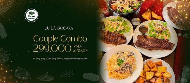 Các combo món ăn tại B’ocaxa Steak