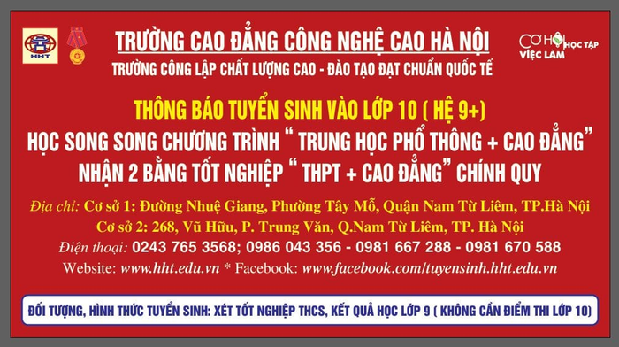 Hình ảnh 2 của Trường Cao đẳng Công nghệ cao Hà Nội