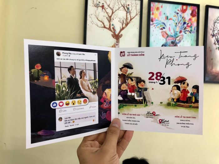 Hình ảnh thiệp cưới Xanh - Xanh Wedding Invitation 1