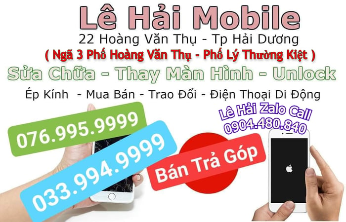 Hình ảnh đầu tiên của Lê Hải Mobile