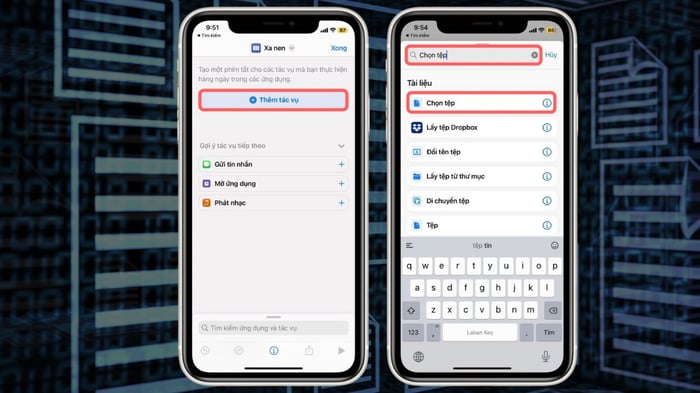 Hướng dẫn sử dụng Shortcuts (Phím tắt) để mở file RAR trên iPhone - Bước 3