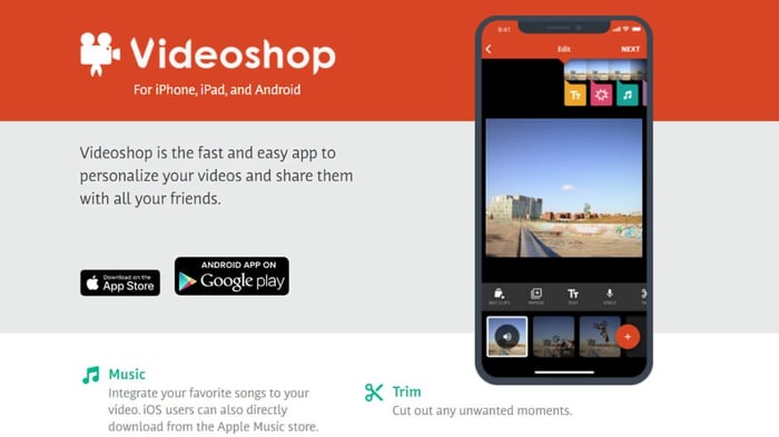 Videoshop là ứng dụng chỉnh sửa video miễn phí cho iPhone