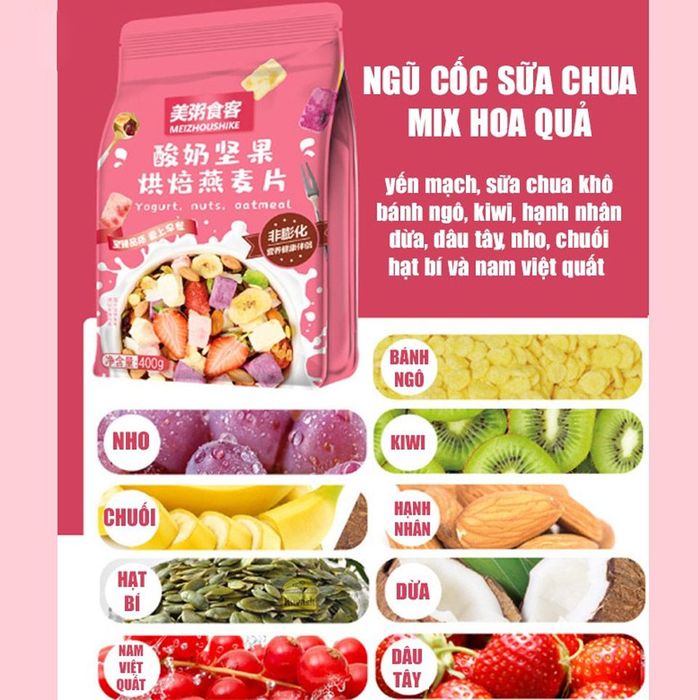 Ngũ cốc giảm cân Meizhoushike Yogurt - Hình 1