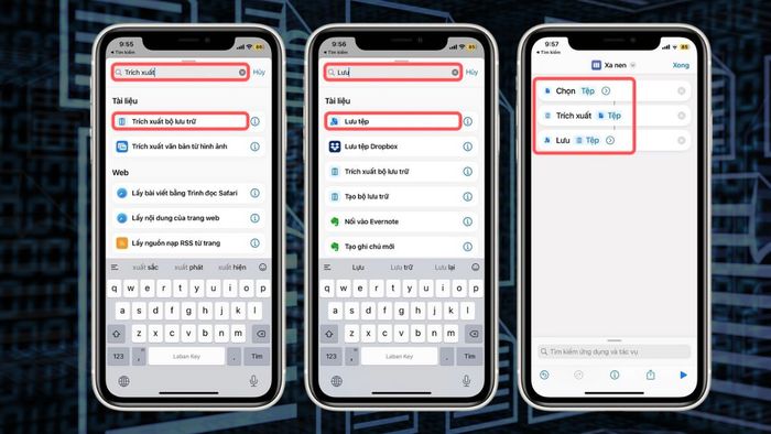 Hướng dẫn sử dụng Shortcuts (Phím tắt) để mở file RAR trên iPhone - Bước 4