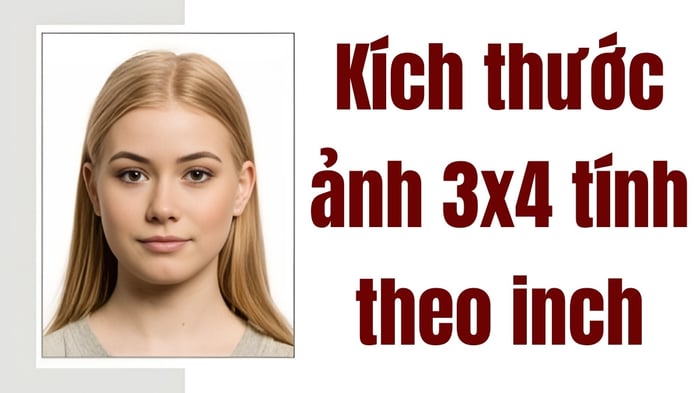 Kích thước ảnh 3x4 tính bằng inch