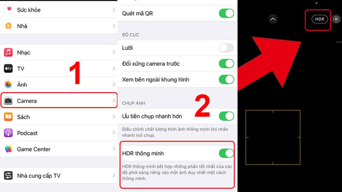 Cách sử dụng HDR tự động trên camera iPhone