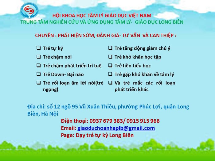 Trung tâm Nghiên cứu và Ứng dụng Tâm lý – Giáo dục Long Biên - Ảnh 1