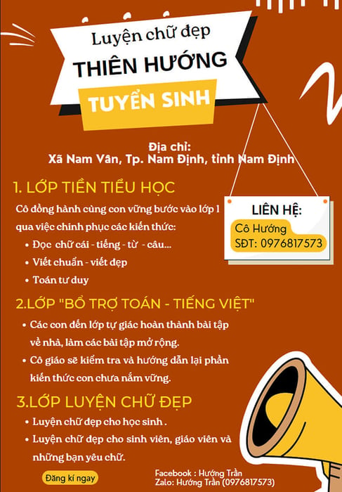 Luyện chữ đẹp Thiên Hướng - Hình ảnh 1