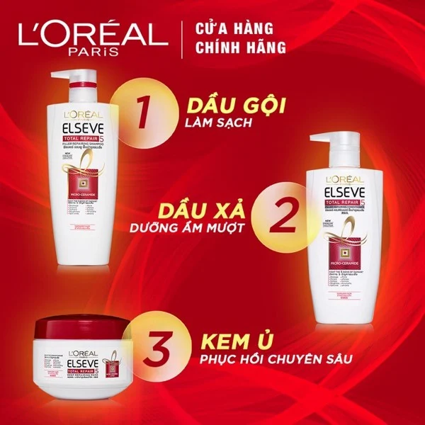 Hình ảnh Dầu gội L'Oreal Paris Elseve Total 5 Filler Repairing 1