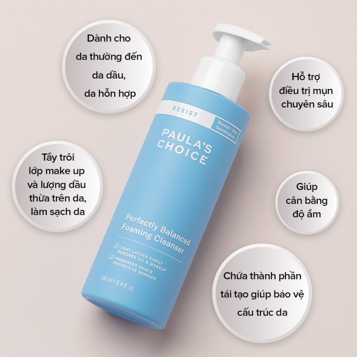 Hình ảnh 2 của sữa rửa mặt Paula's Choice Resist Perfectly Balanced Foaming Cleanser