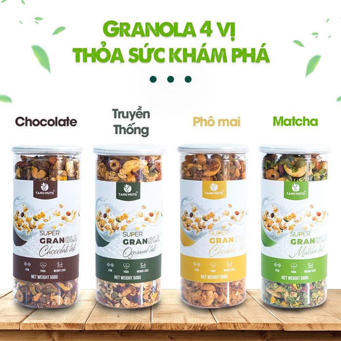 Granola siêu hạt 15% yến mạch TANU NUTS - Hình ảnh 2