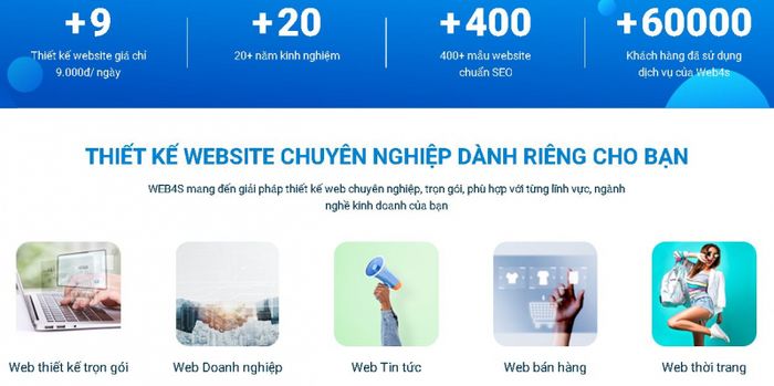 Thiết kế Web4s - Dịch vụ thiết kế website chuyên nghiệp