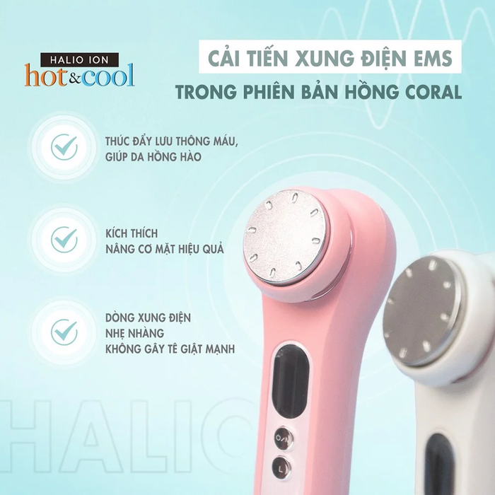 Máy đẩy tinh chất Halio Ion Hot & Cool Beauty Device nâng cơ mặt - Hình ảnh 1